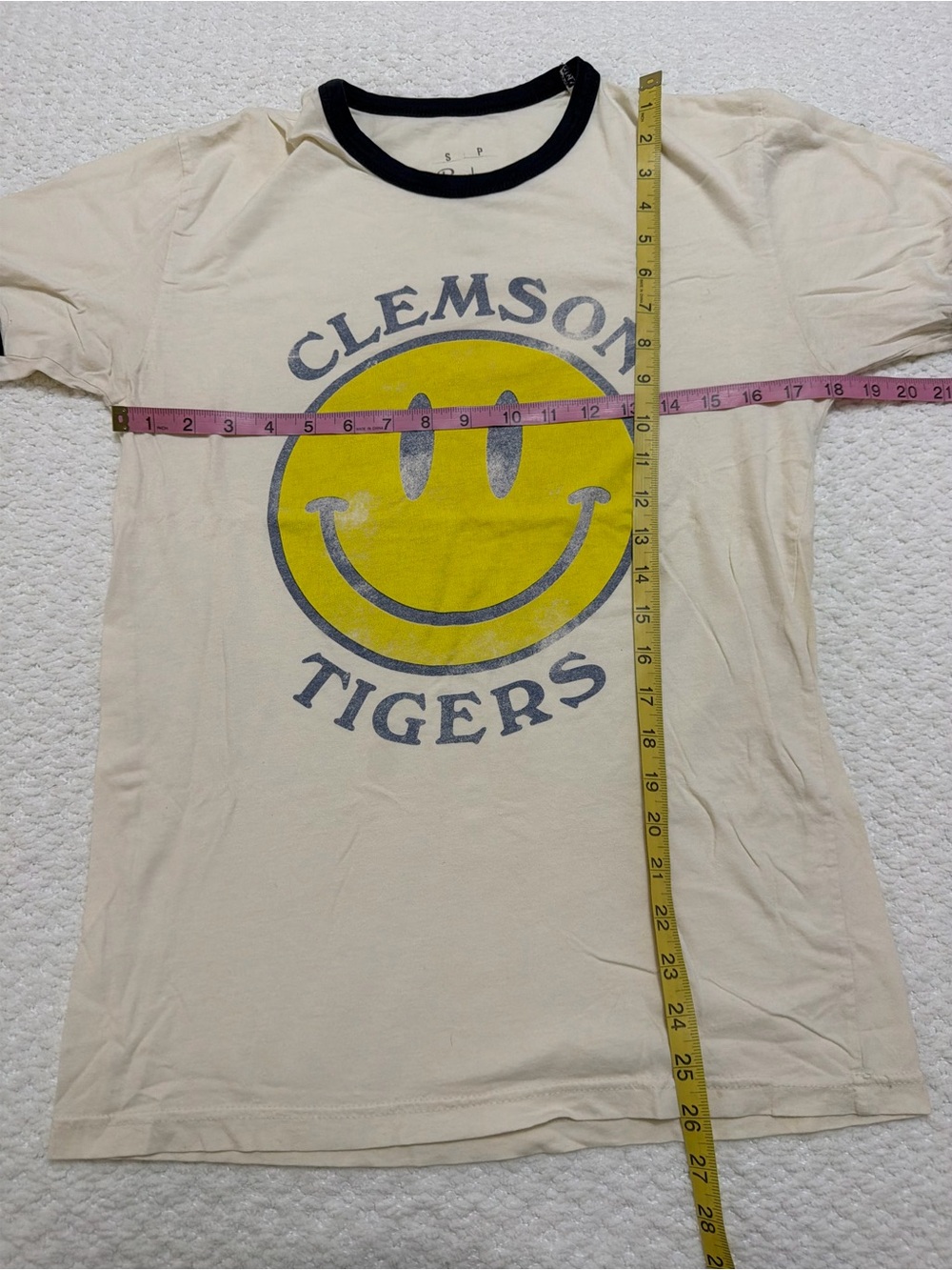 Pressbox Clemson Tigers Retro Smiley Face Short Sleeve Women’s Size Small - Picture 5 of 7